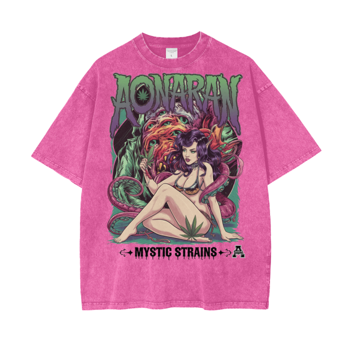 Aonaran Graphic Acid Wash Oversize T-Shirt