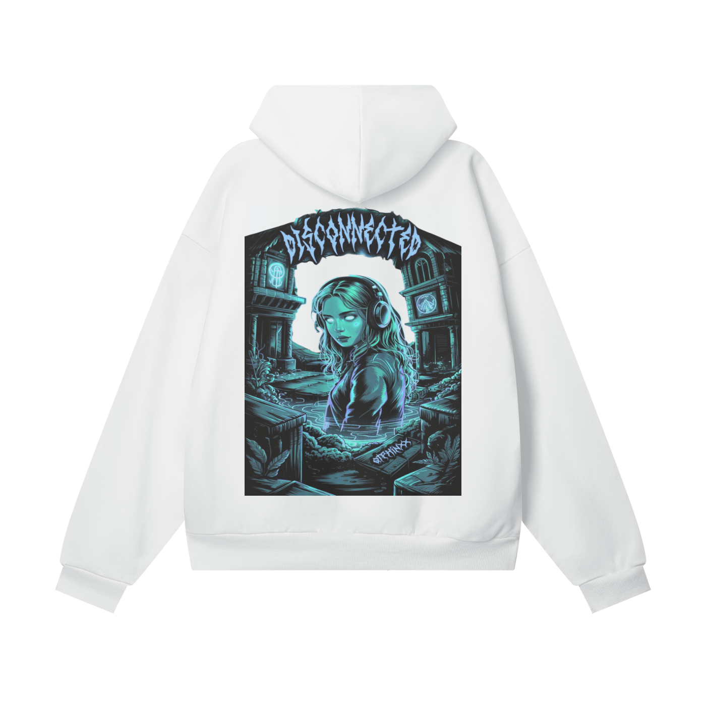 Disconnected Oversize Heavyweight Hidden Pocket Fleece Hoodie