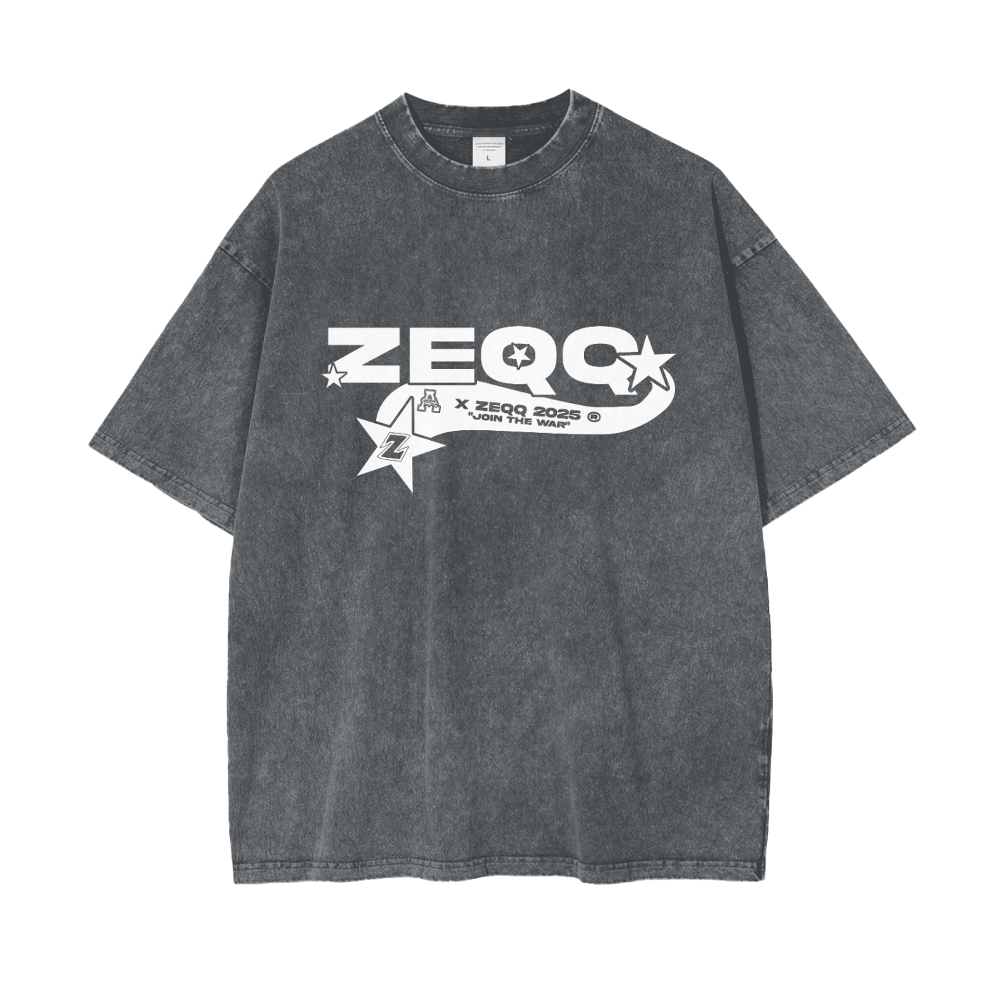 Join The War by Zeqq Oversize Snow Washed T-Shirt