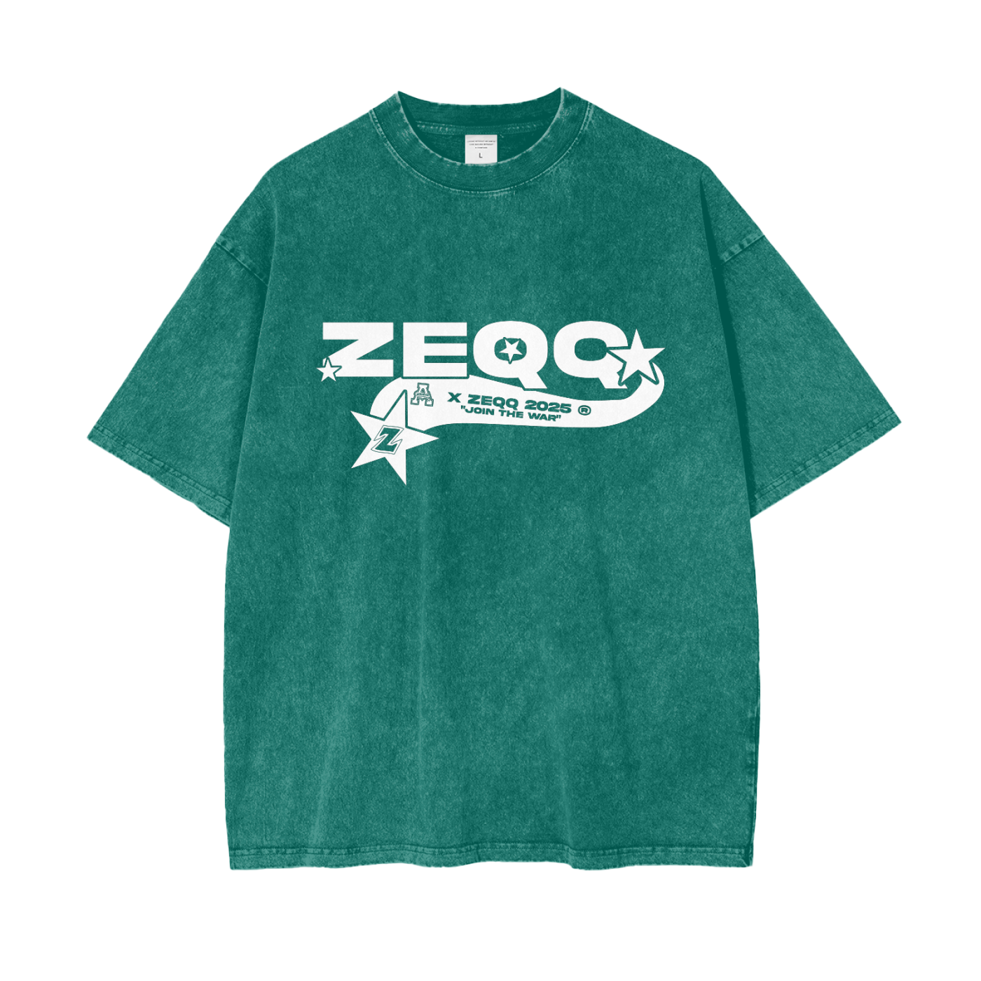 Join The War by Zeqq Oversize Snow Washed T-Shirt