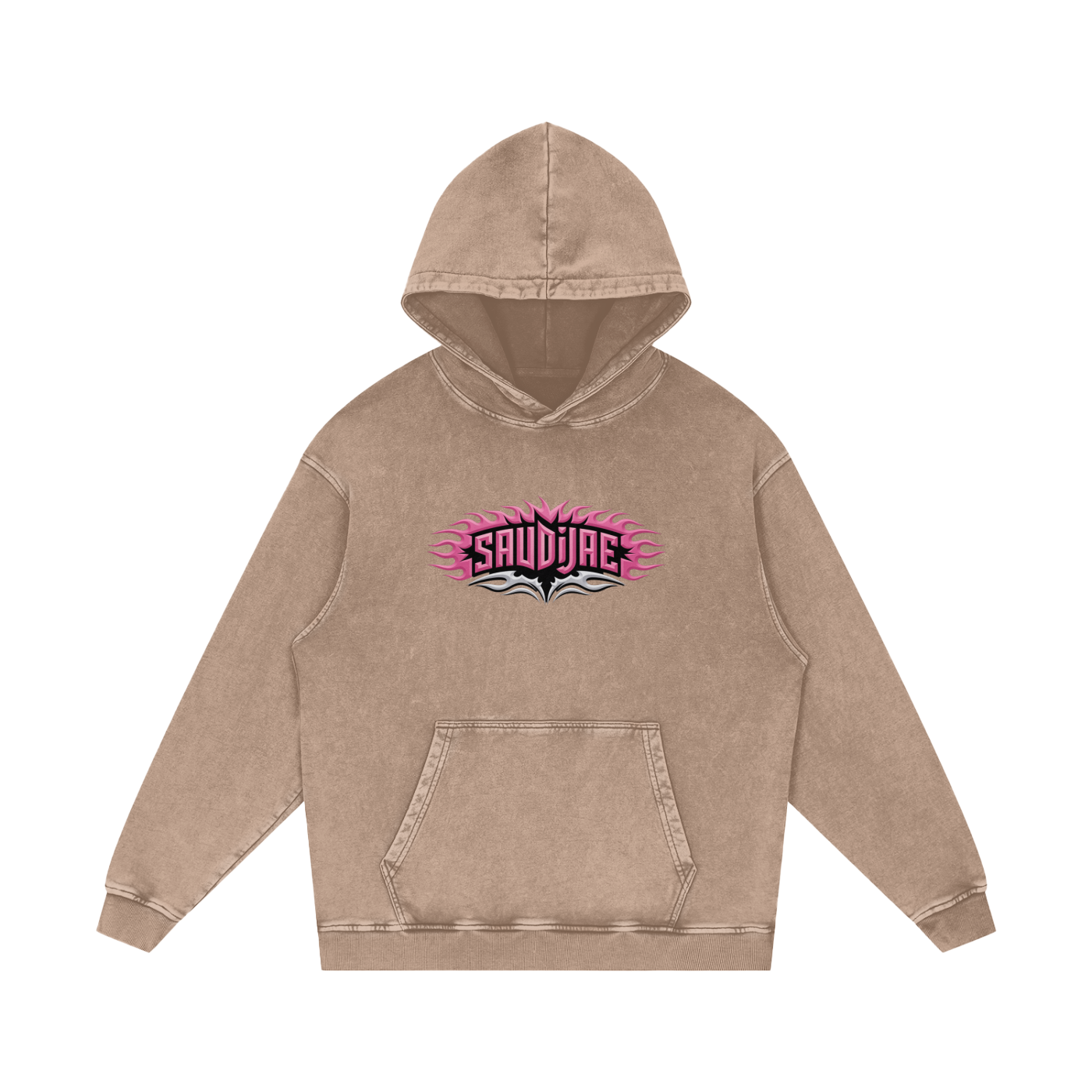 SaudiJae Acid Wash Oversize Hoodie