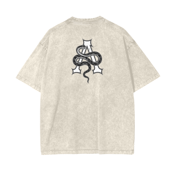 Aonaran Graphic Acid Wash Oversize T-Shirt