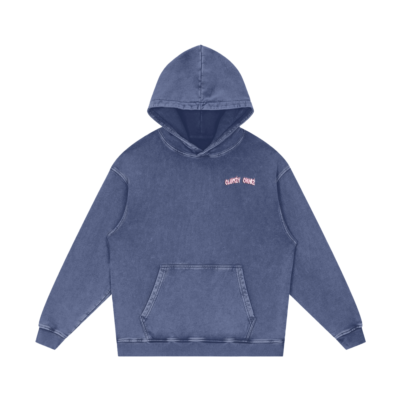 Clumzy Chubz Acid Wash Oversize Hoodie