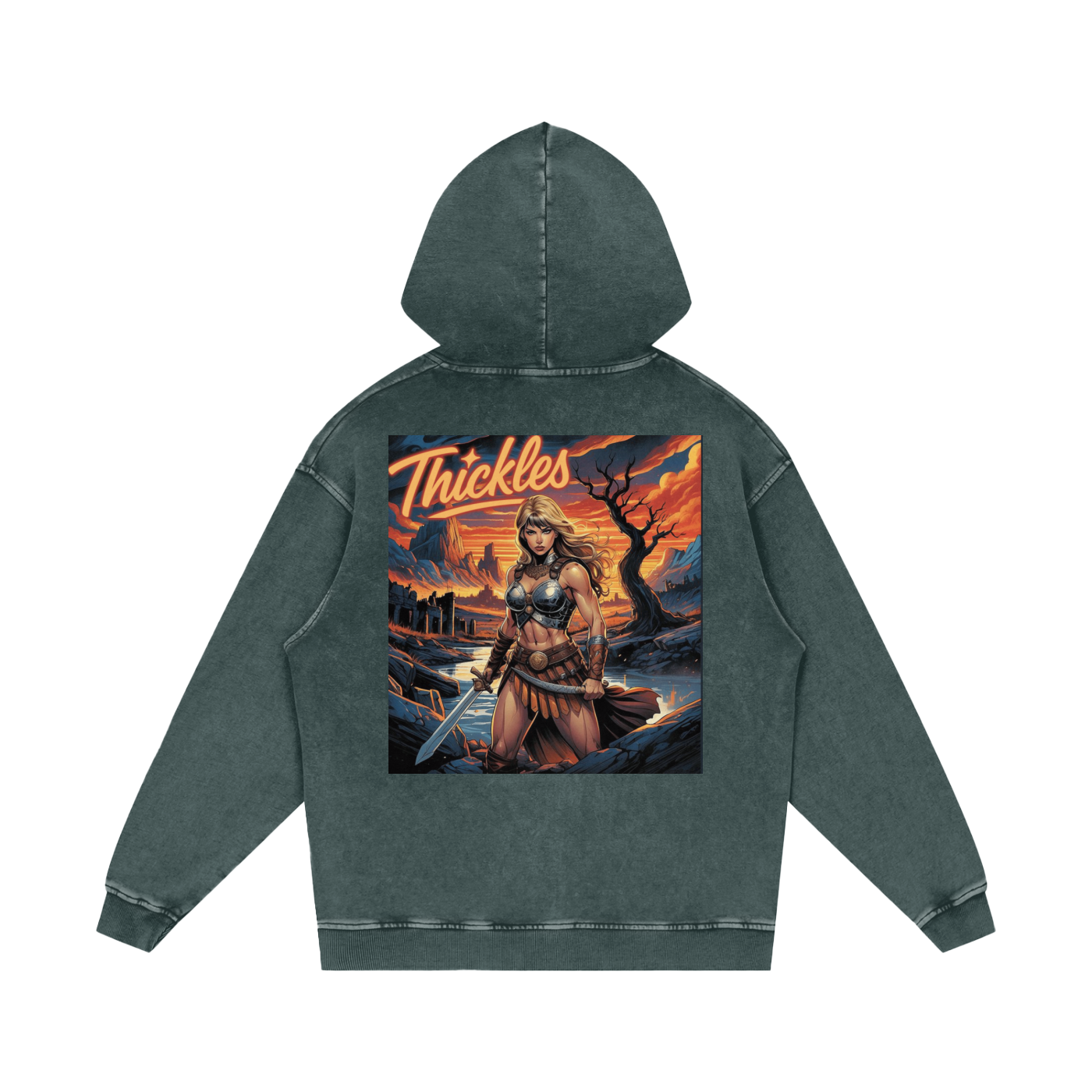 Thickles Acid Wash Oversize Hoodie