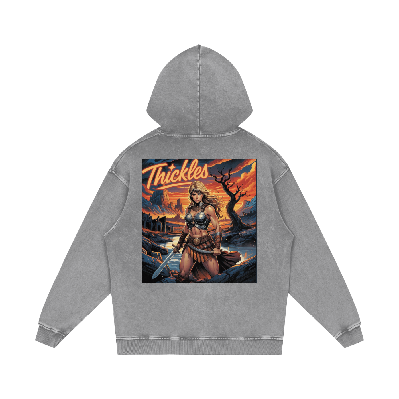 Thickles Acid Wash Oversize Hoodie