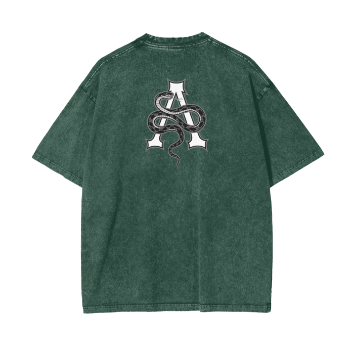 Aonaran Graphic Acid Wash Oversize T-Shirt