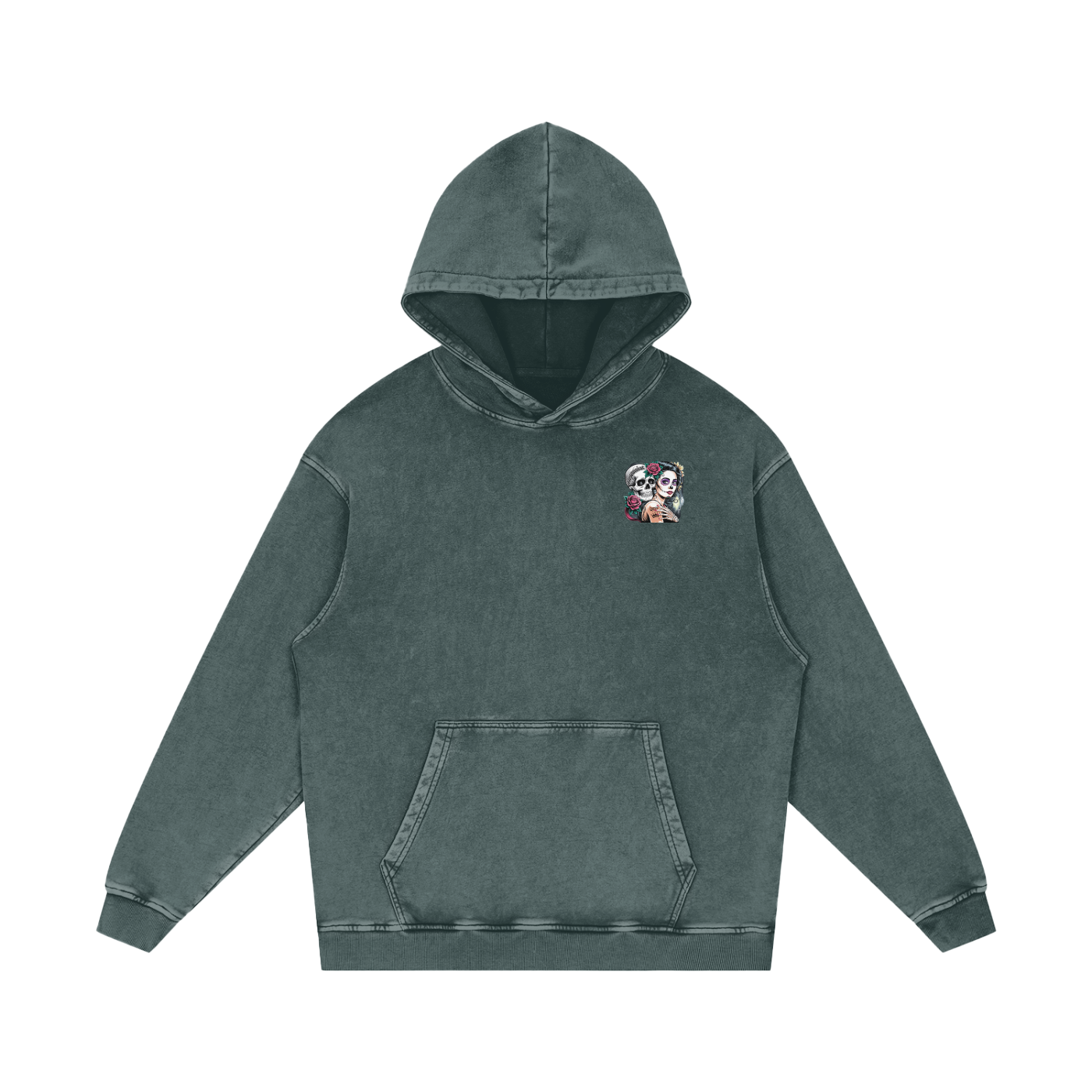 QueenSteph Acid Wash Oversize Hoodie
