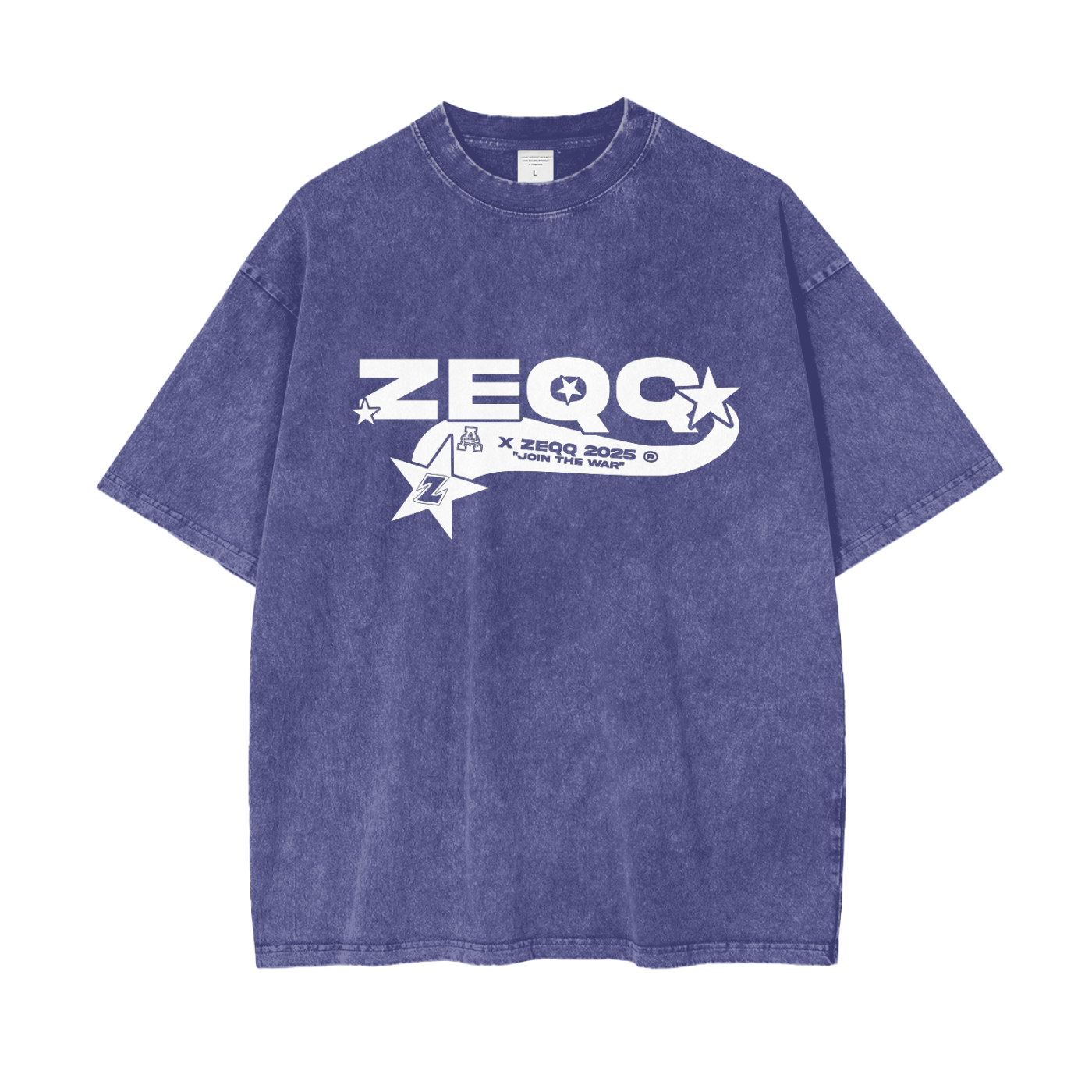 Join The War by Zeqq Oversize Snow Washed T-Shirt