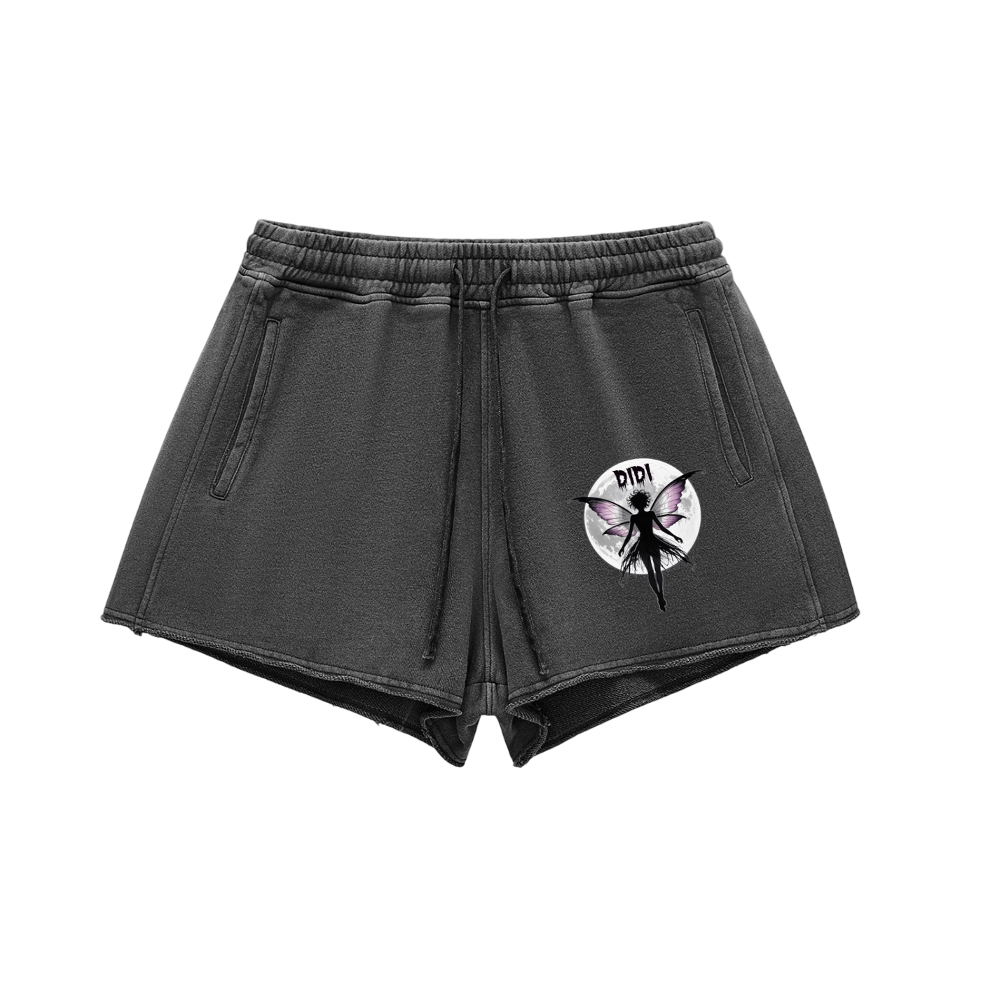 DIDI Season 2 Washed Raw Edge Drawstring Shorts