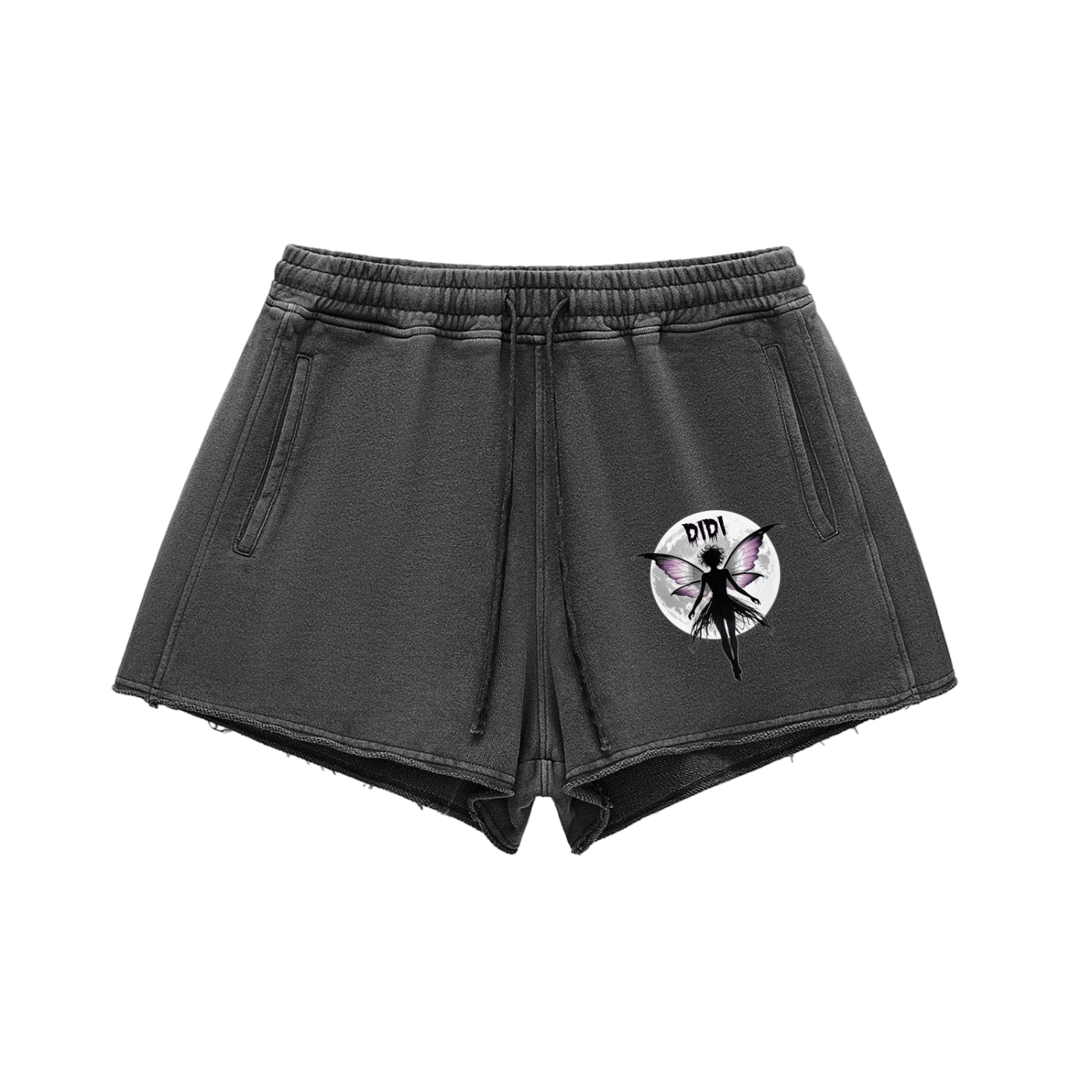 DIDI Season 2 Washed Raw Edge Drawstring Shorts
