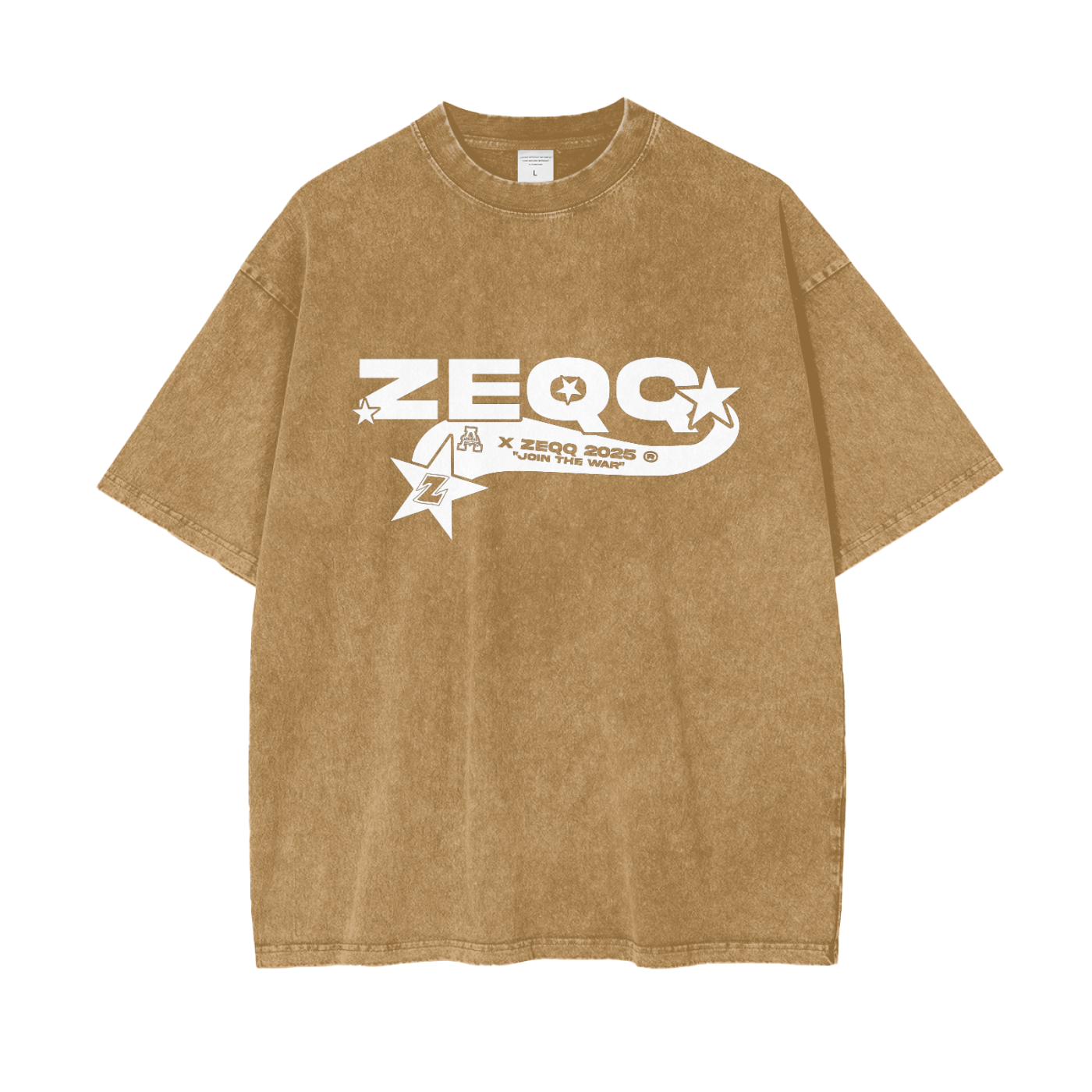 Join The War by Zeqq Oversize Snow Washed T-Shirt