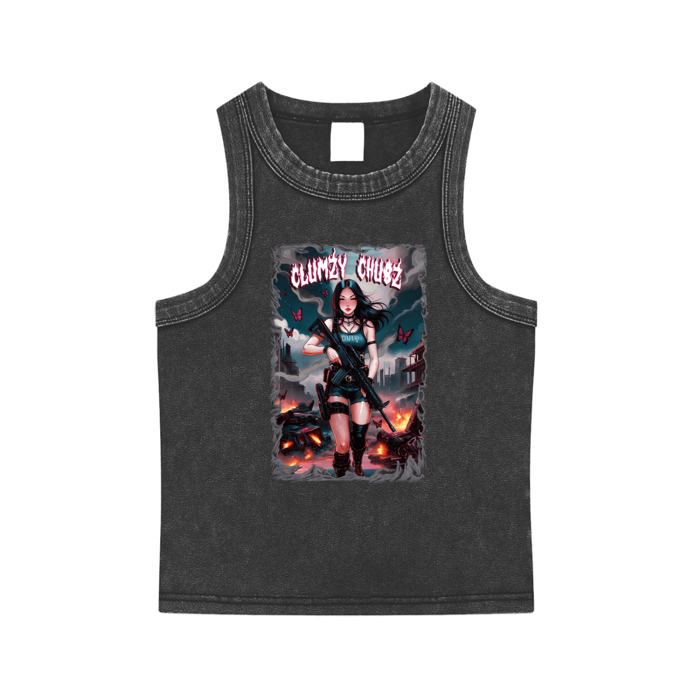 Clumzy Chubz Snow Washed Tank Top