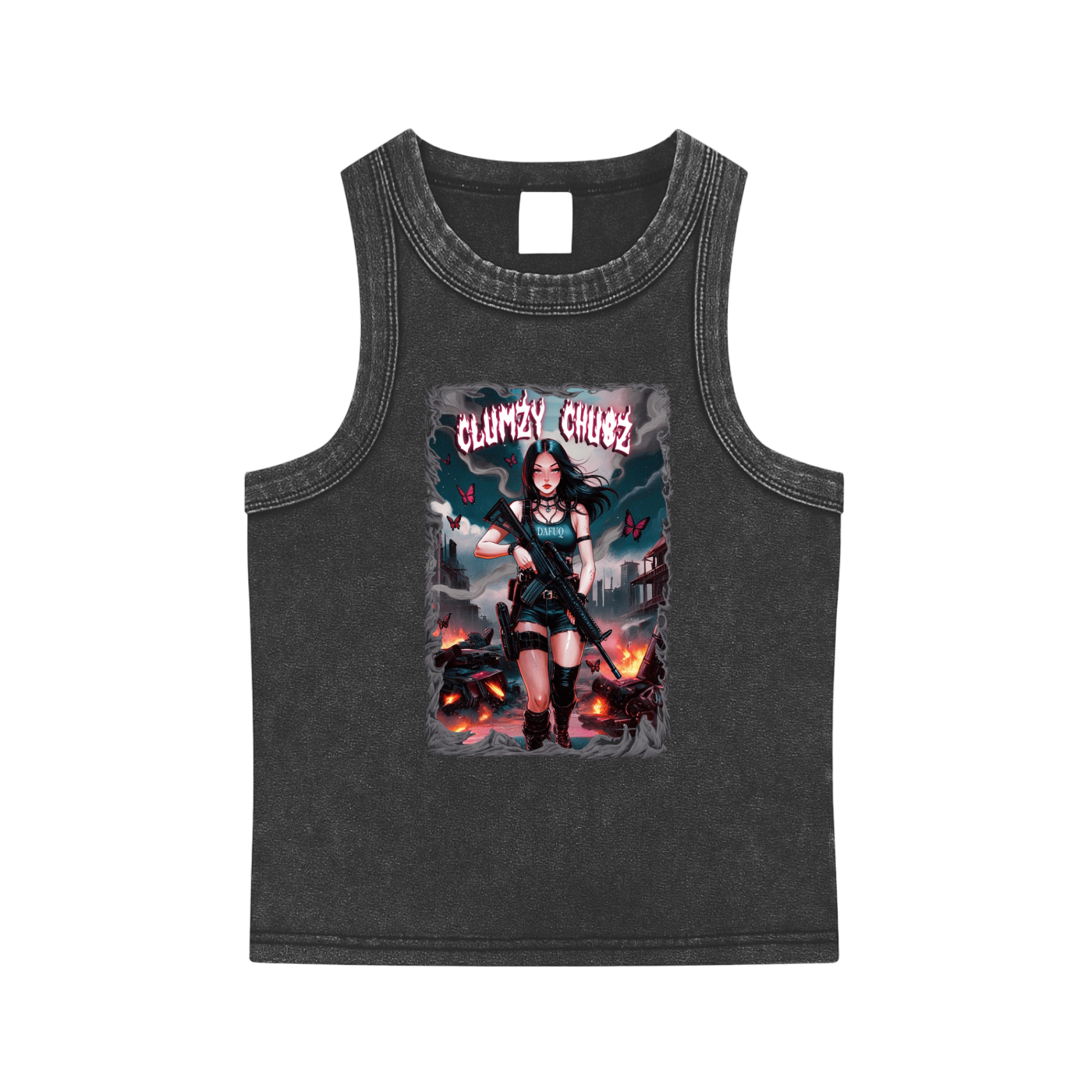 Clumzy Chubz Snow Washed Tank Top