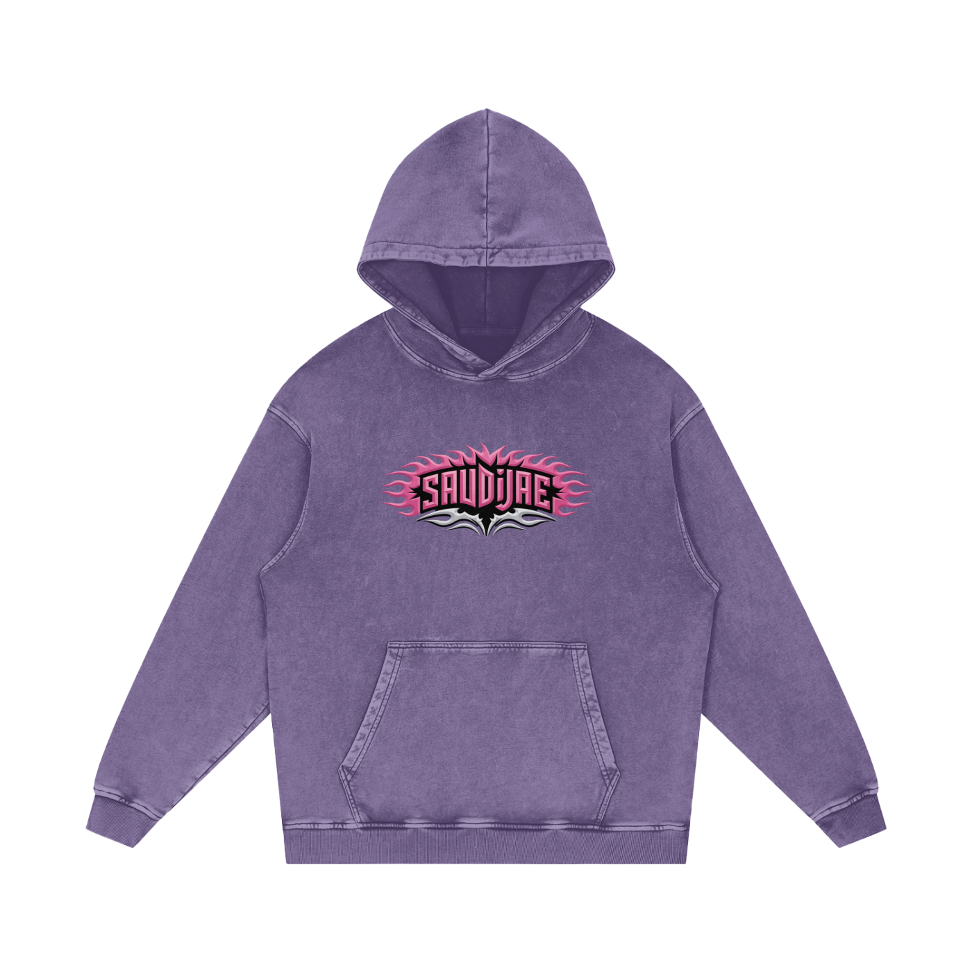 SaudiJae Acid Wash Oversize Hoodie