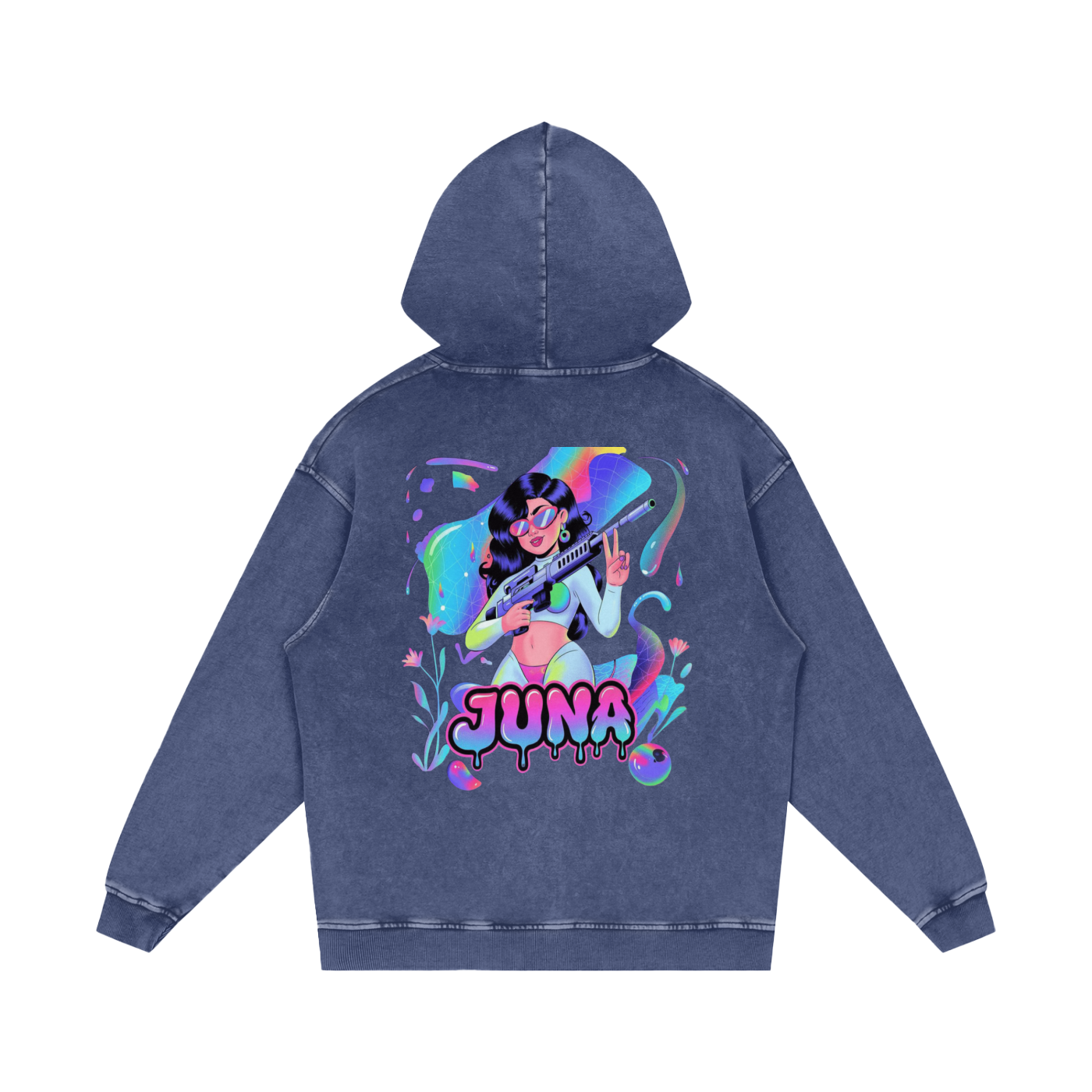 Juna Acid Wash Oversize Hoodie