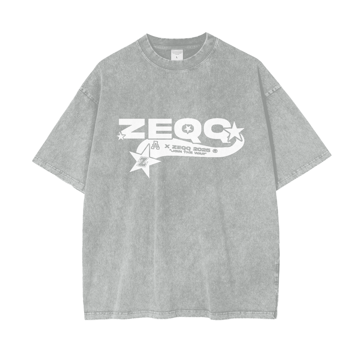 Join The War by Zeqq Oversize Snow Washed T-Shirt