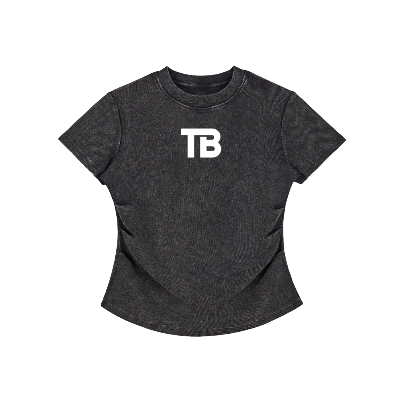 ThunderBuddies Vintaged-Wash Bodycon Cotton T-Shirt