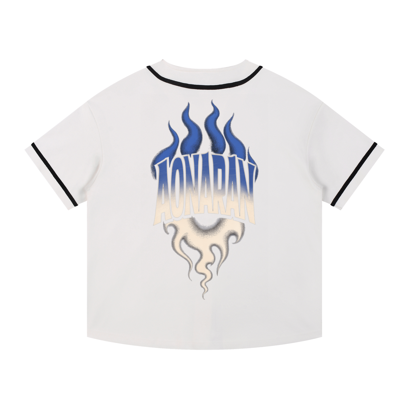 Aonaran Varsity Contrast Piped Button-Up Jersey