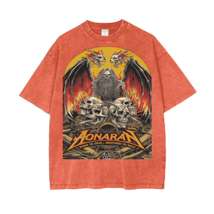 Aonaran Graphic Acid Wash Oversize T-Shirt