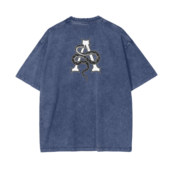 Aonaran Graphic Acid Wash Oversize T-Shirt