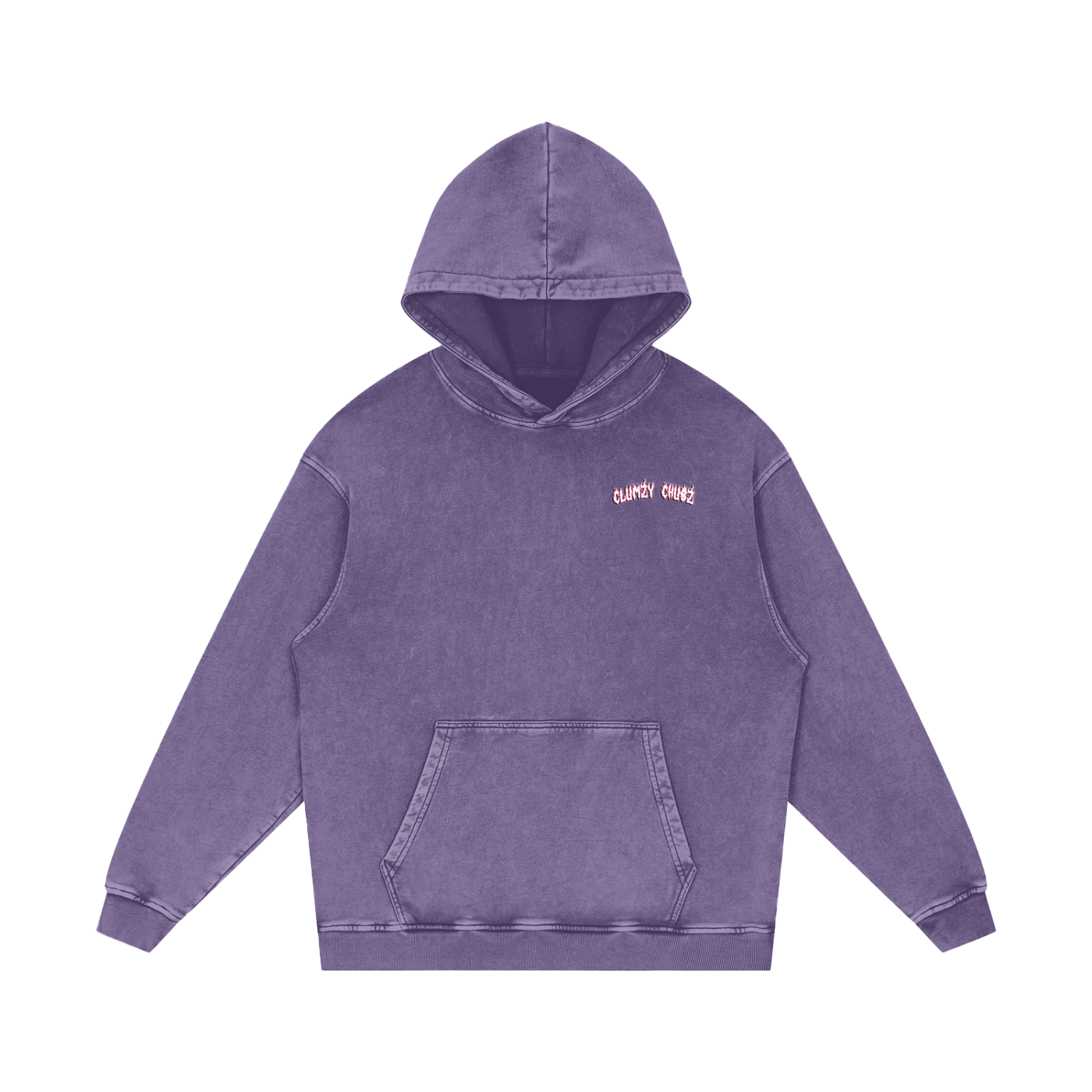 Clumzy Chubz Acid Wash Oversize Hoodie