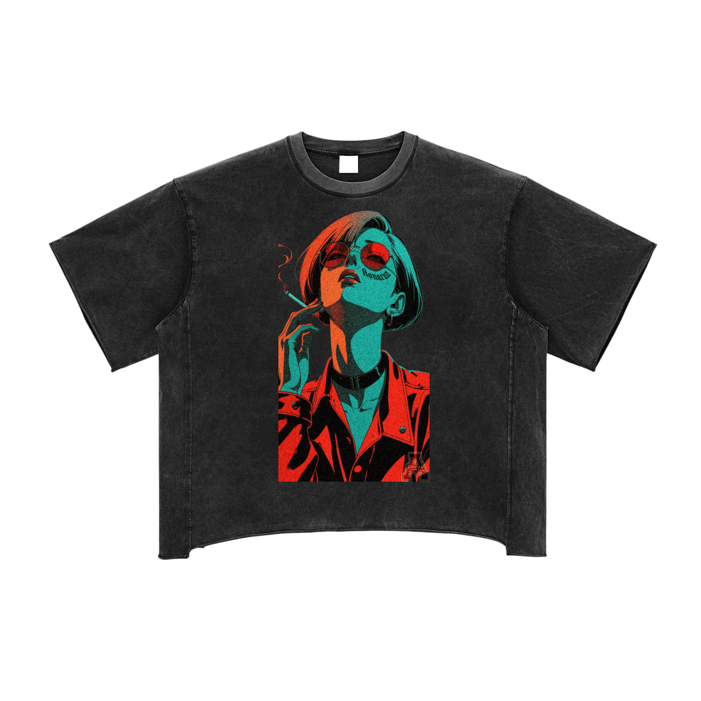 Aonaran 1 OFF Raw Edge Snow Washed Boxy T-Shirt