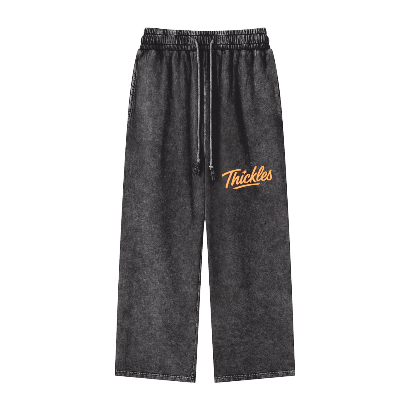 Thickles Acid Wash Straight Leg Pants
