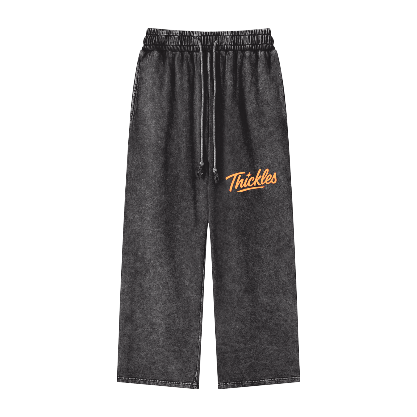 Thickles Acid Wash Straight Leg Pants