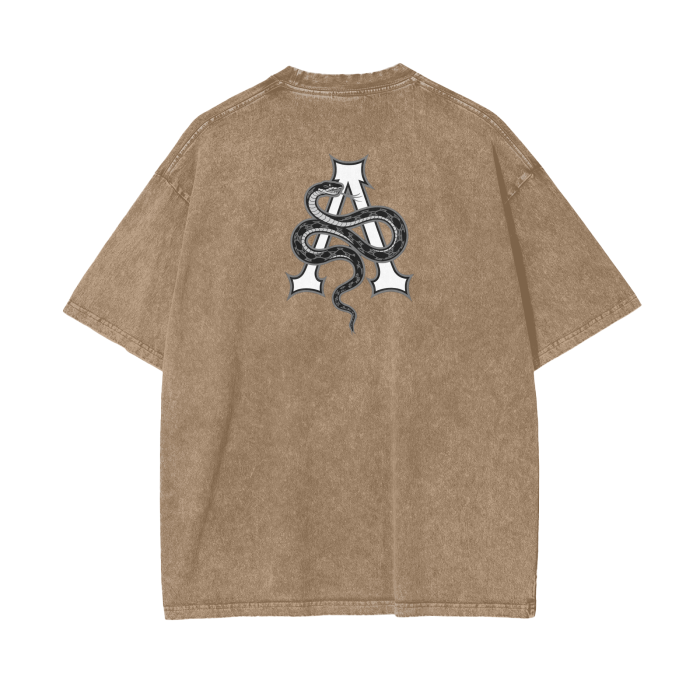 Aonaran Graphic Acid Wash Oversize T-Shirt