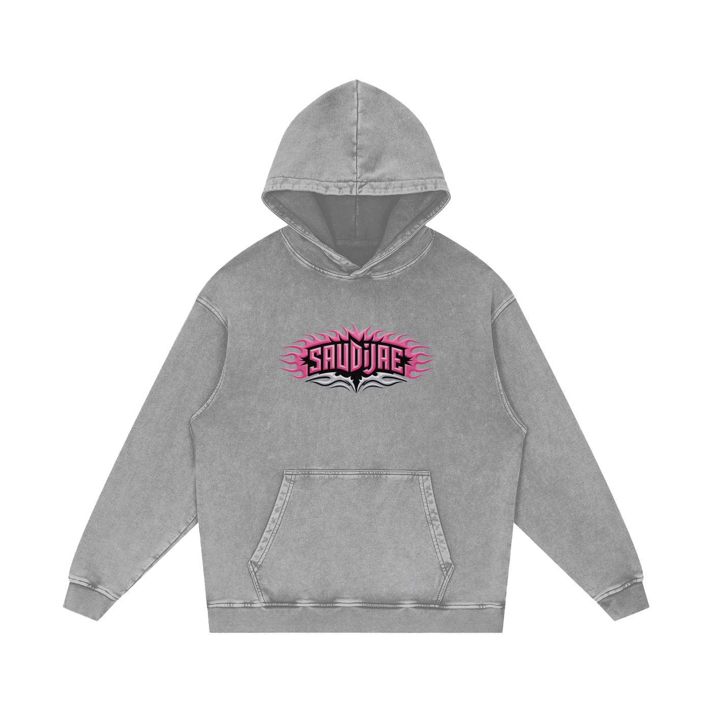 SaudiJae Acid Wash Oversize Hoodie