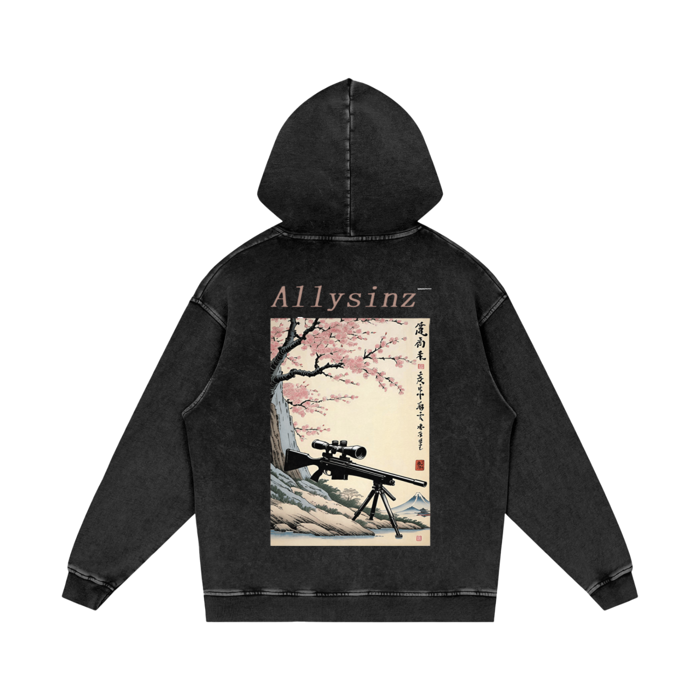 Allysinz Acid Wash Oversize Hoodie