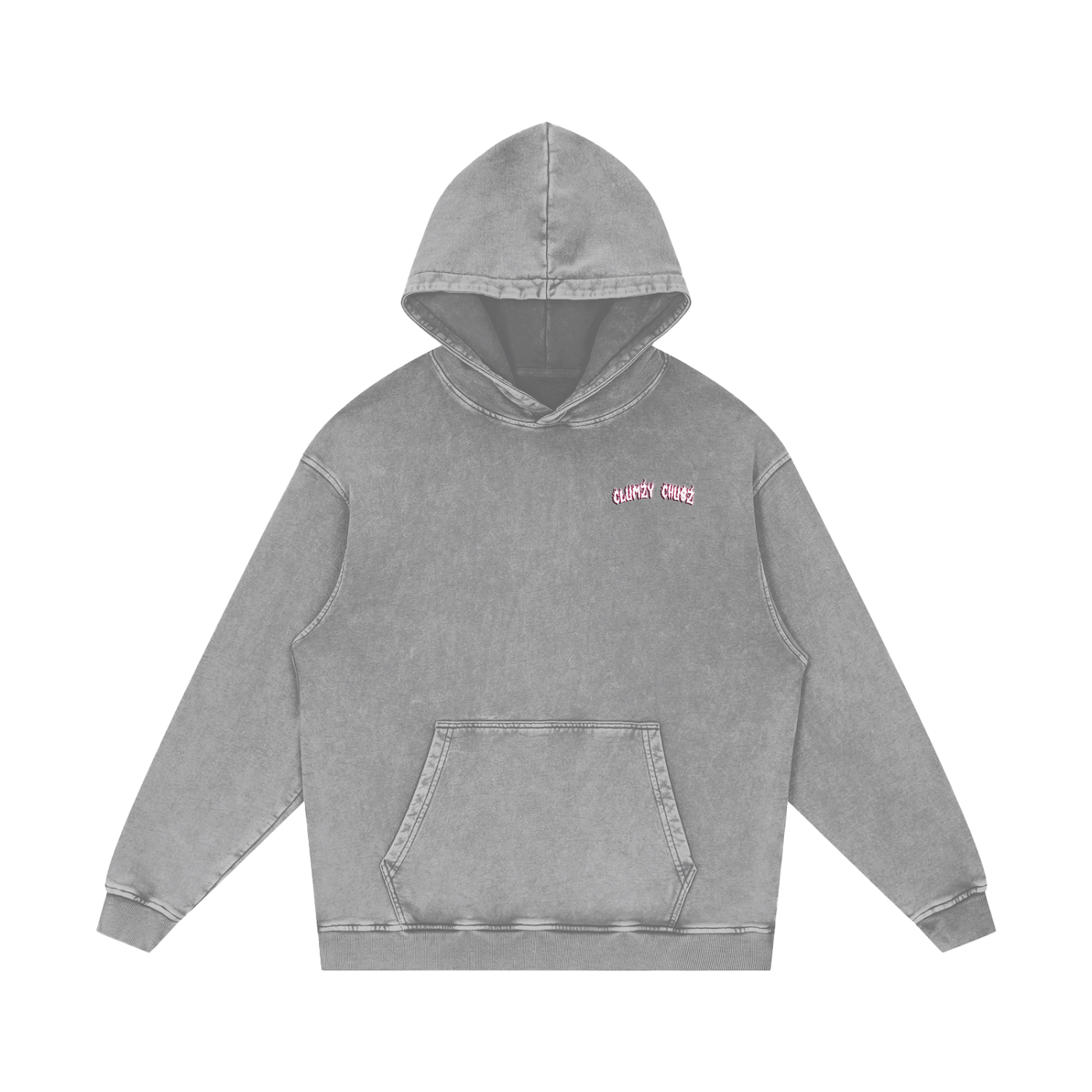 Clumzy Chubz Acid Wash Oversize Hoodie