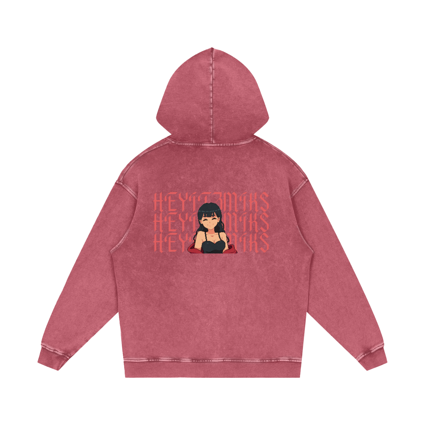 HeyItzMiks Acid Wash Oversize Hoodie