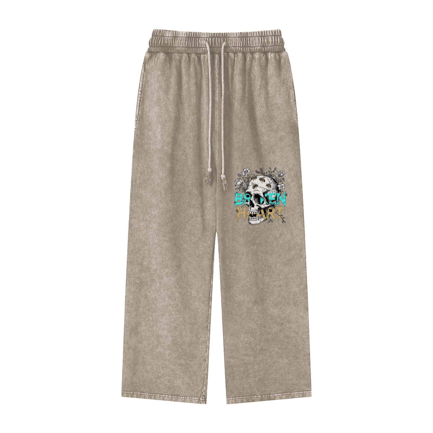 Aonaran 1 OFF Acid Wash Straight Leg Pants