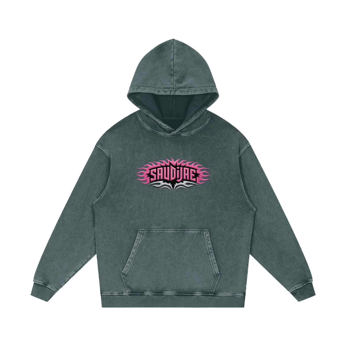 SaudiJae Acid Wash Oversize Hoodie