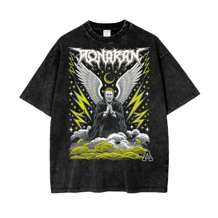 Aonaran Graphic Acid Wash Oversize T-Shirt