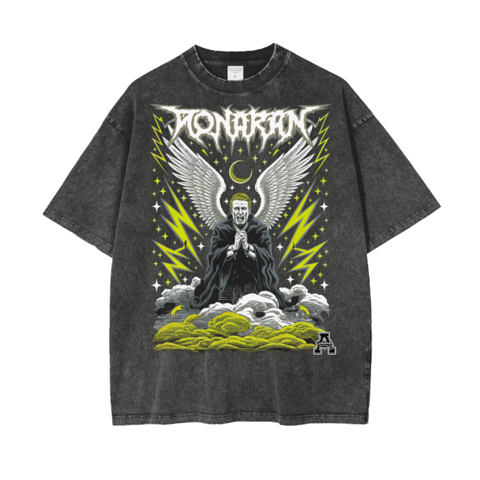 Aonaran Graphic Acid Wash Oversize T-Shirt