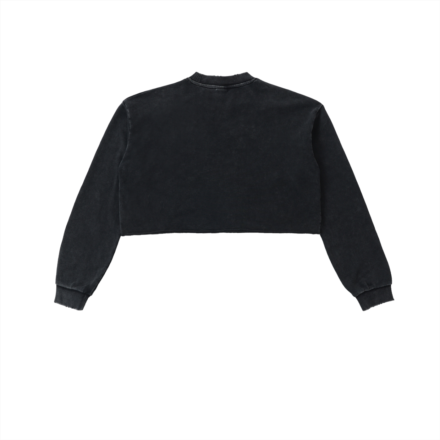 DIDI Season 2 Snow Washed Raw Edge Cropped Sweatshirt