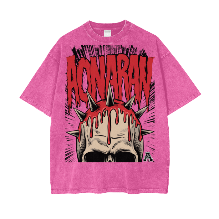 Aonaran Graphic Acid Wash Oversize T-Shirt
