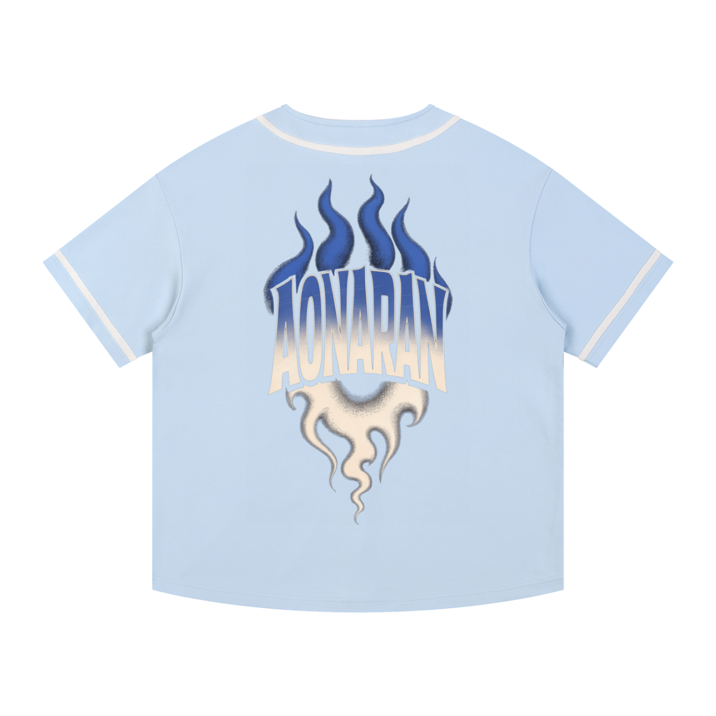 Aonaran Varsity Contrast Piped Button-Up Jersey