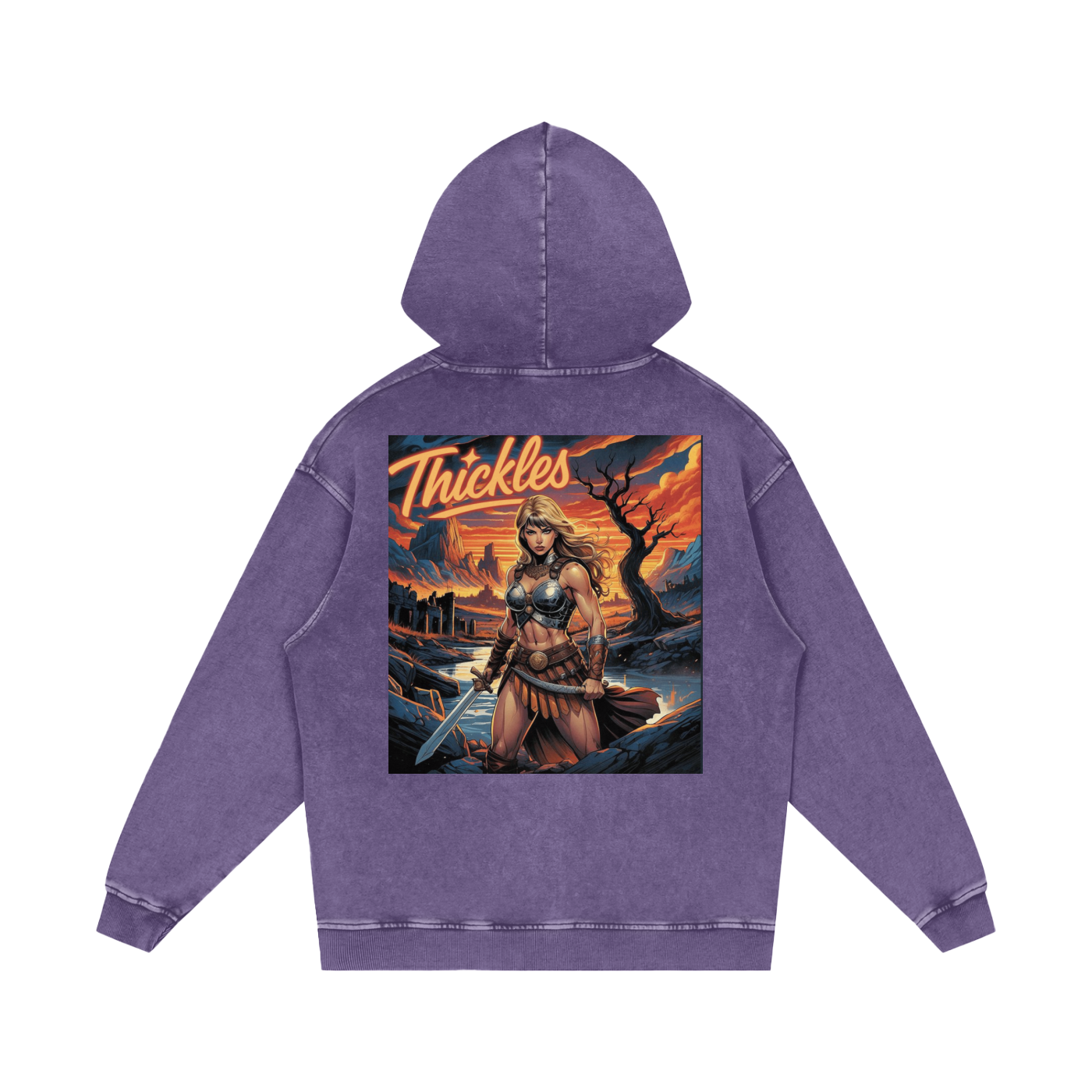 Thickles Acid Wash Oversize Hoodie