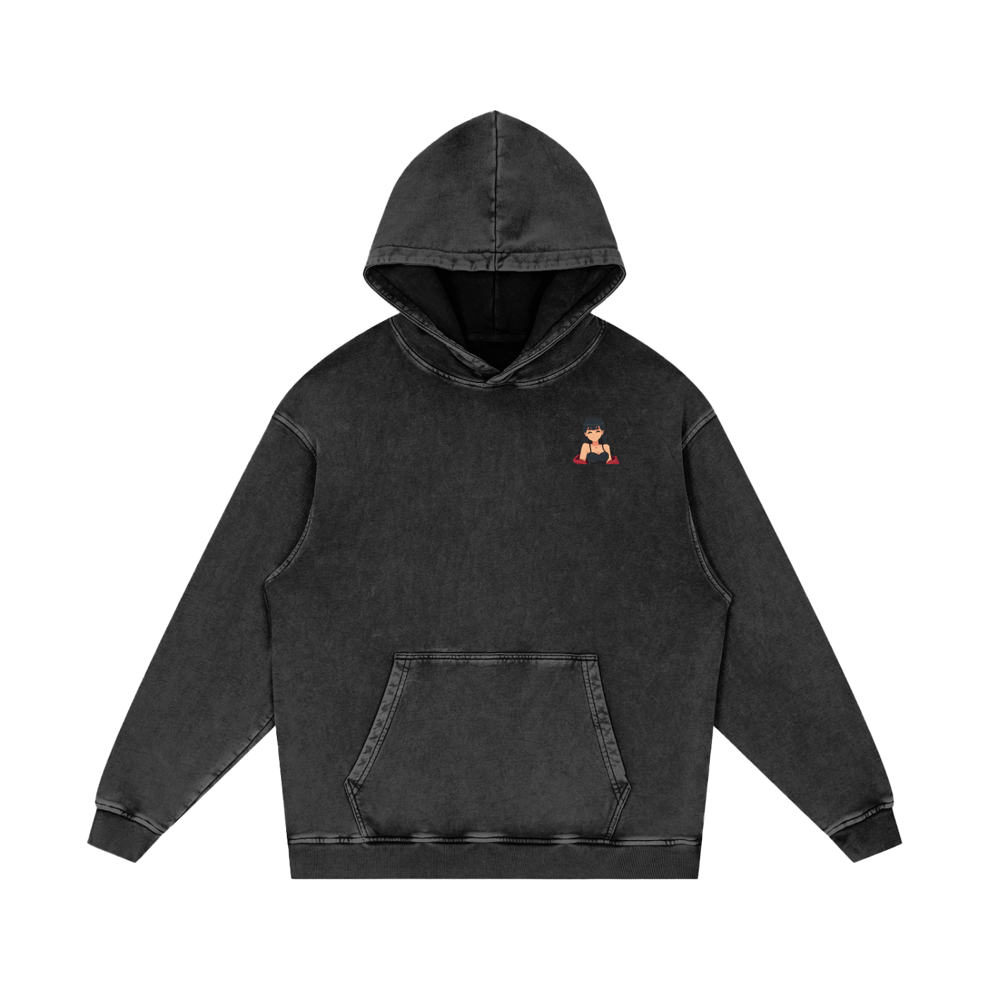 HeyItzMiks Acid Wash Oversize Hoodie