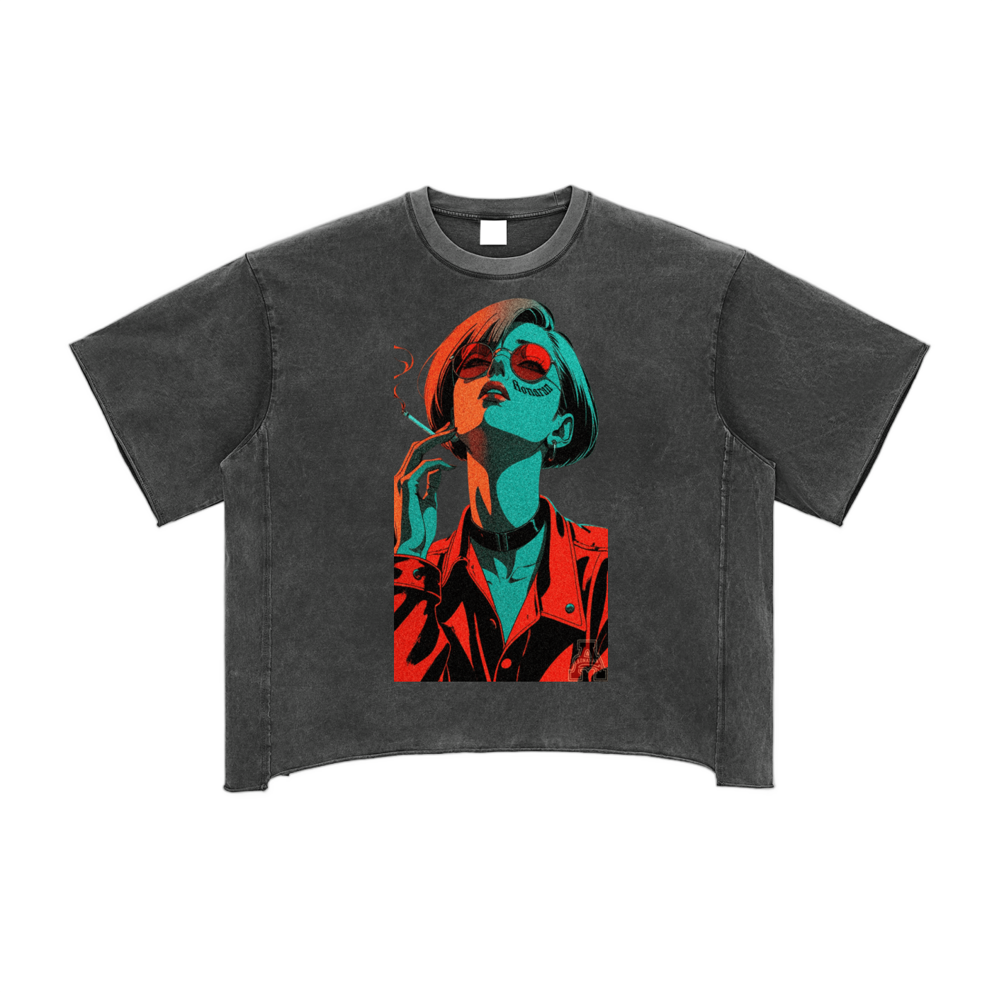 Aonaran 1 OFF Raw Edge Snow Washed Boxy T-Shirt