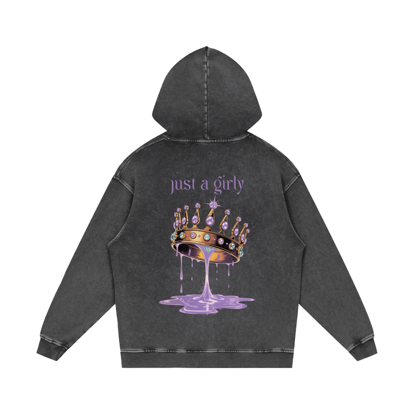 Khaleesi Acid Wash Oversize Hoodie