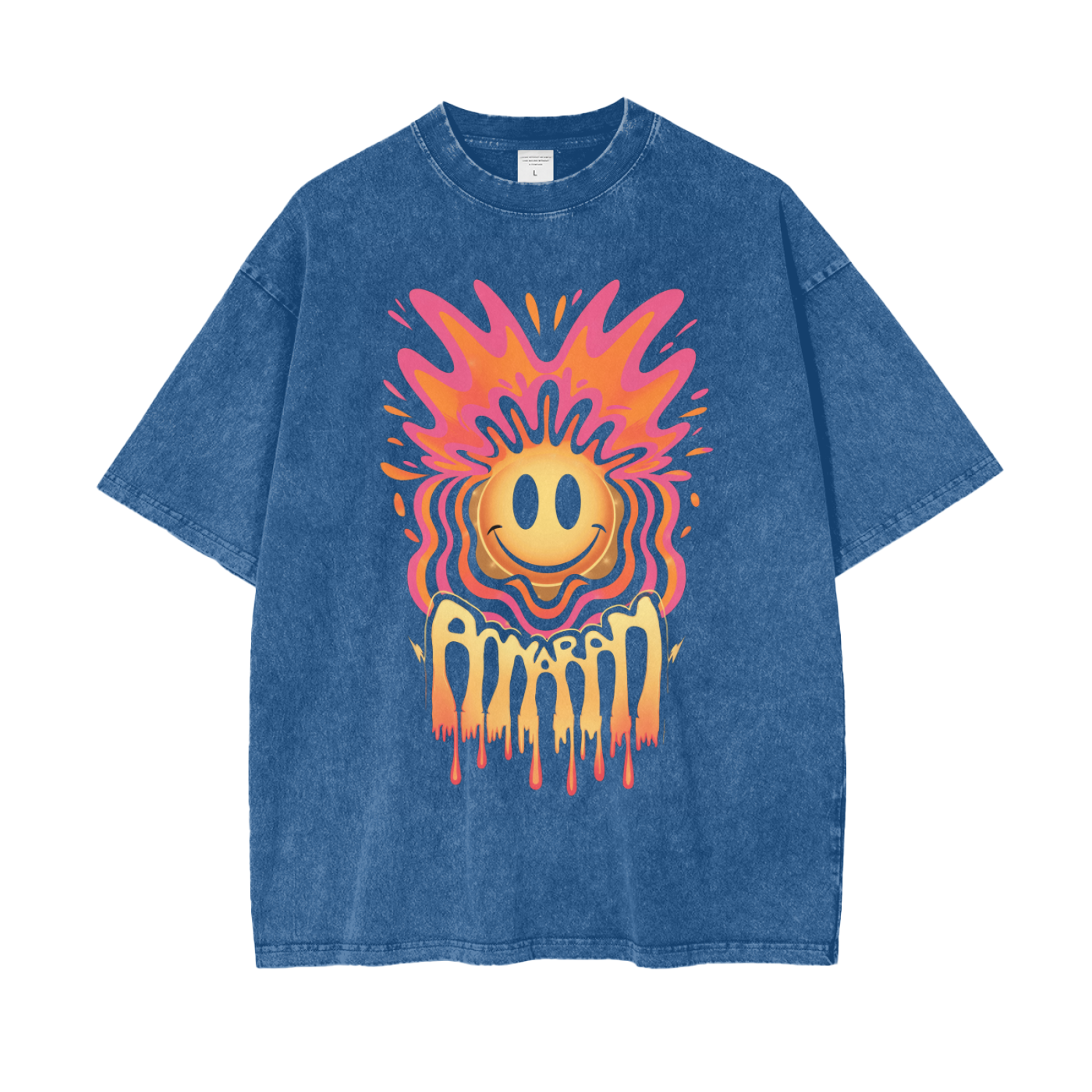 Aonaran Graphic Acid Wash Oversize T-Shirt