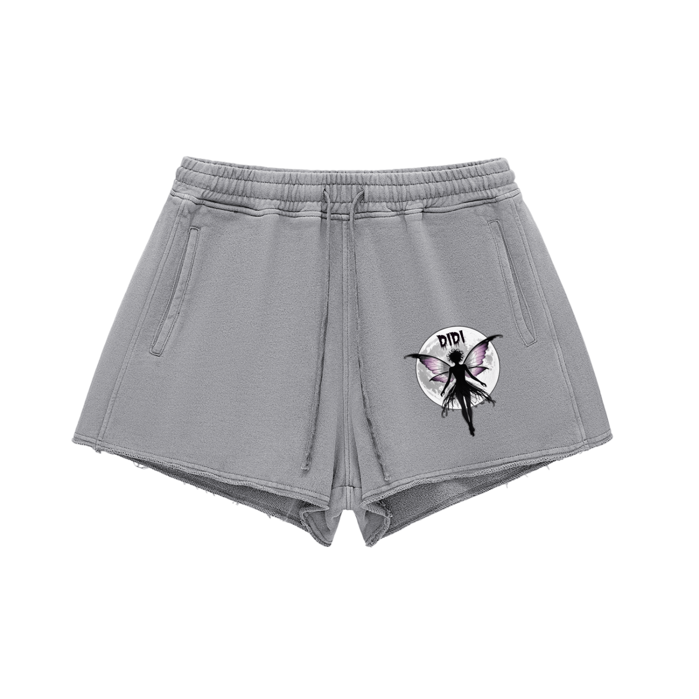 DIDI Season 2 Washed Raw Edge Drawstring Shorts