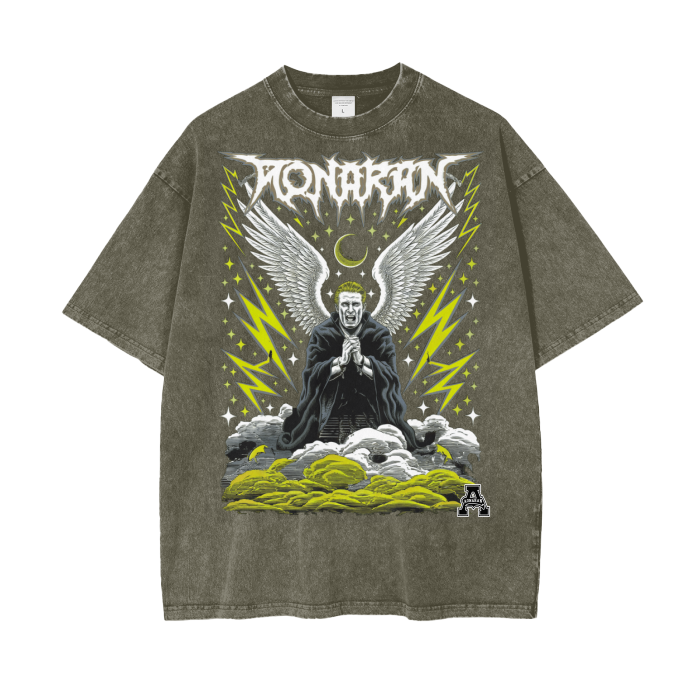Aonaran Graphic Acid Wash Oversize T-Shirt