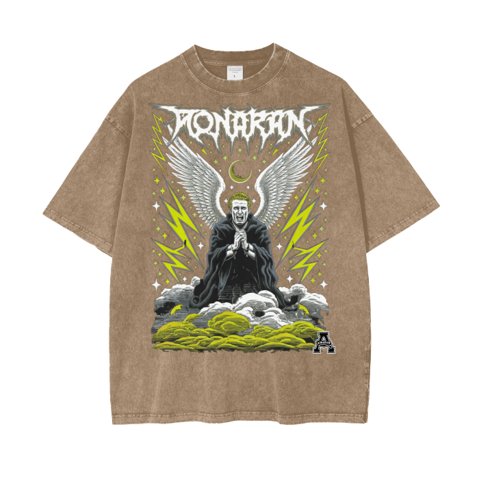Aonaran Graphic Acid Wash Oversize T-Shirt