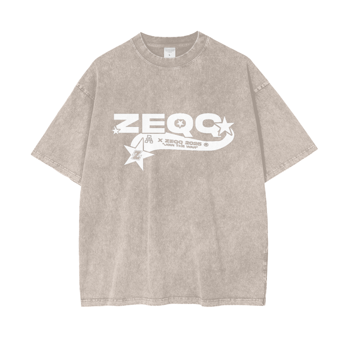 Join The War by Zeqq Oversize Snow Washed T-Shirt