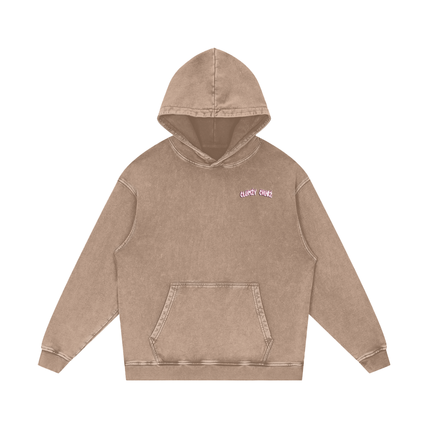 Clumzy Chubz Acid Wash Oversize Hoodie